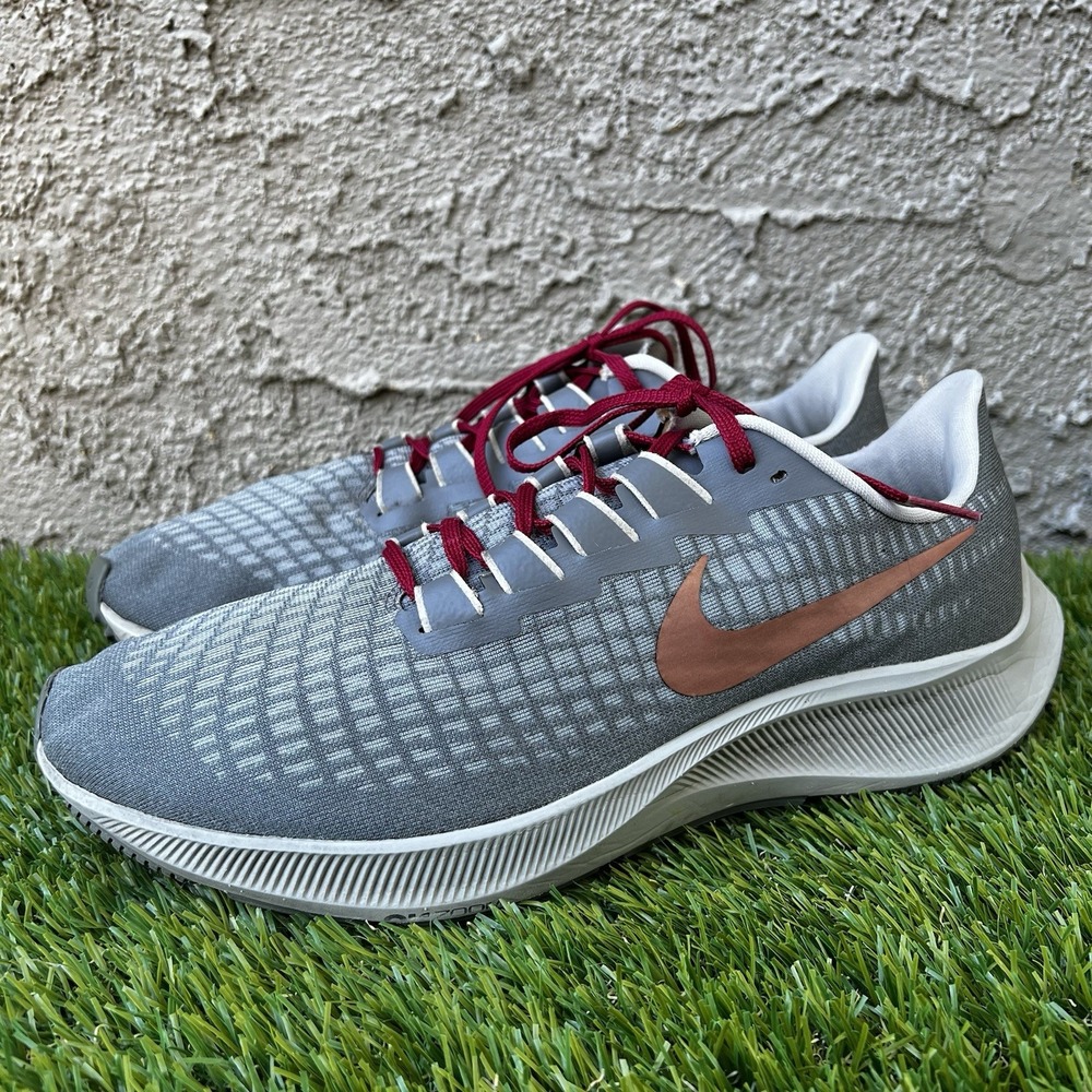 Nike Men Size 10.5 Women 9.5 Air Zoom Pegasus 37  Running Sneaker Gray Cooper